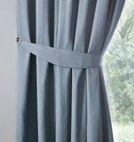 Fusion - Lichtblauwe stropdasruggen (71 x 14cm) - 2 stuks - Gordijnaccessoires voor woonkamer/slaapkamer - Bijpassende gordijnen beschikbaar - Polykatoen - Holdbacks in babyblauw