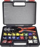 TOOLCRAFT PZ-507 1365635 Krimptangset 439-delig Kabelschoenen, Platte stekkers, Platte insteekhulzen, Doorverbinders, Adereindhulzen 0.5 tot 16 mm²