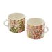 Morris & Co. Set de tasses, motif fruits et fontaine, 2 pièces