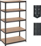 Merkloos Relaxdays Stellingkast - 1250 kg - 180x100x60 cm - metaal - zwart