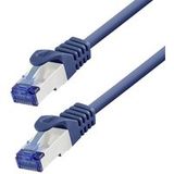 LogiLink CP4036S RJ45 Netzwerkkabel, Patchkabel CAT 6a S/FTP 1,00 m blau Leiter CCA, flammhemmend, halogenfrei 1 Stk