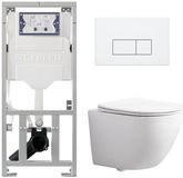 Geberit QeramiQ Dely Swirl Compact Toiletset - Inbouwreservoir UP320 - Glans Wit