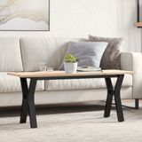 Maison Exclusive Table de conférence avec piètement en Y, 110x40x45 cm, en pin et acier