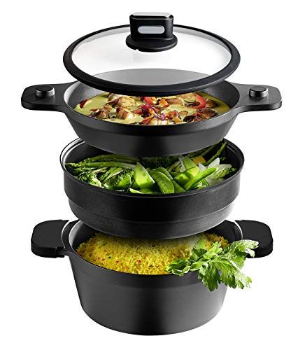 Rohe Germany Pepe Multifunctionele Pan - 24 cm - 4 Delen - 5 Liter - Aluminium - 205451-24