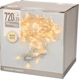 Merkloos LED-verlichting - 720 LED - 54 meter - warm wit - transparant snoer