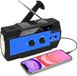 Radio d'urgence sans marque avec manivelle dynamo Radio solaire d'urgence - Pile rechargeable 4000mAh portable NOAA avec lampe de poche 1W et lampe de lecture à détecteur de mouvement