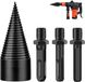 Dailygoody - Foret à bois - Foret de 32 mm pour fendre le bois - 3 poignées - Travail efficace du bois - Idéal pour les projets de jardin - Convient pour