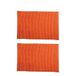 MSV - Set van 2 Chenille Microvezel Badmatten - Lange en Zachte Polen - SEBS Antislip - Machinewasbaar 30° - Ophanglus - 40 x 60 cm - Oranje