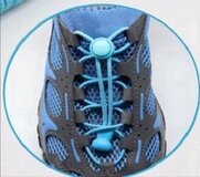 CHPN - Elastische veters - Lock veters - Universeel - 1 paar - Lichtblauw - 100 cm - Rond