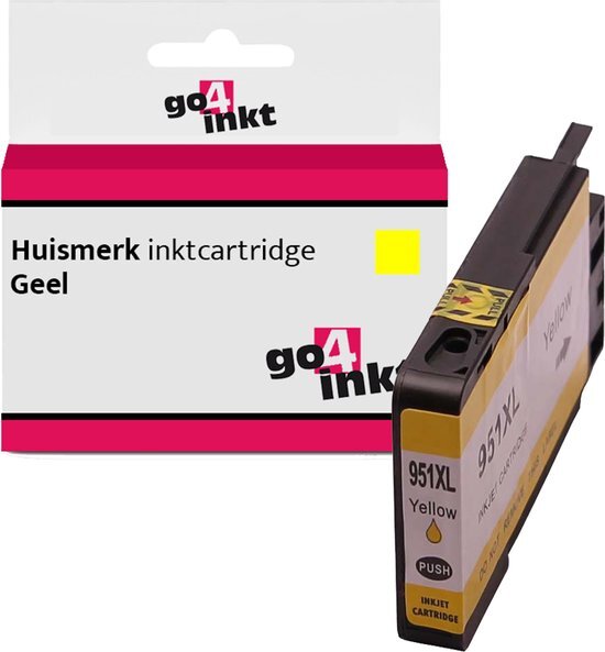 Go4inkt compatible met HP 951XL y inkt cartridge yellow