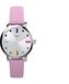 Timex Trend Dameshorloge, 31 mm, paarse lederen band met snelsluiting, tweedelig, zilveren wijzerplaat, zilveren kast TW2W84800
