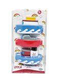 ODS - Opplà set van 3 boten voor de badkamer, afmetingen 10 cm, materiaal pvc, aanbevolen leeftijd: 6 m+