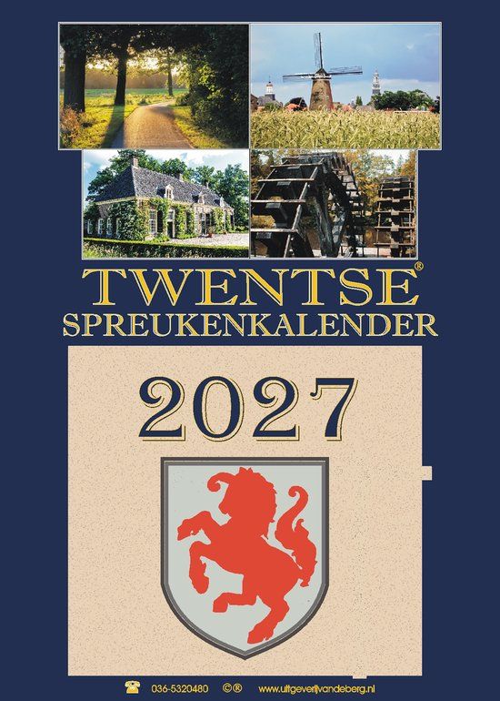 Berg van de, Uitgeverij Uitgeverij Van de Berg Twentse spreukenkalender 2027