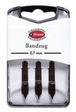 Brause 318007B - Kalligrafiepennen voor penhouder - Doos van 3 metalen Bandzug-pennen 0,7 mm - Fabricage Duitsland