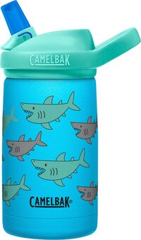 CamelBak Eddy+ Kids SST Vacuum Insulated Drinkfles - 350 ml - Blauw (School of Sharks)