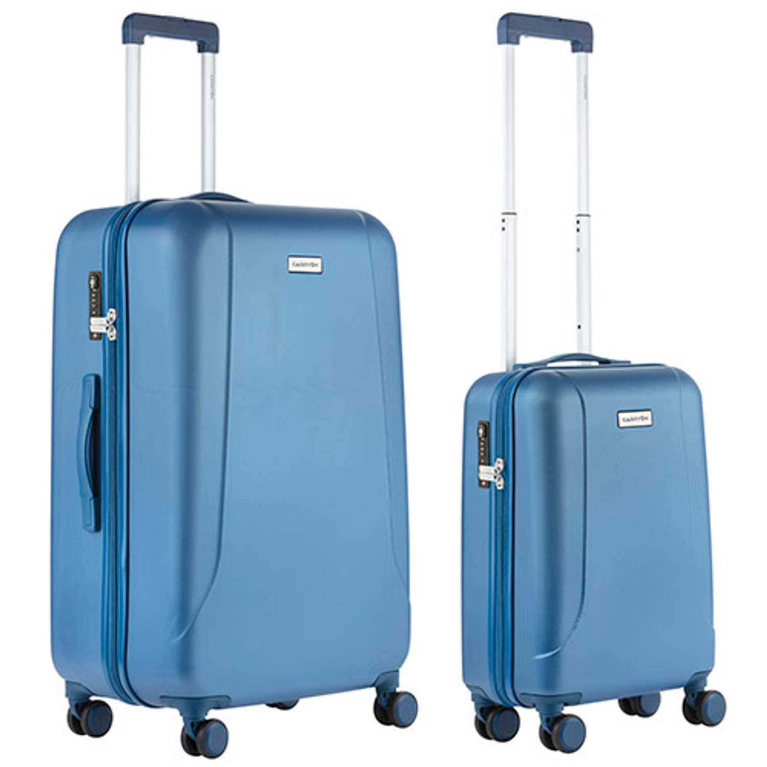 CarryOn Skyhopper Kofferset – TSA Handbagage + Reiskoffer 78cm – Dubbele wielen - Blauw