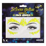 Moon Creations Gezicht Diamanten Sticker Moon Glow - Intense Yellow - Neon UV Geel