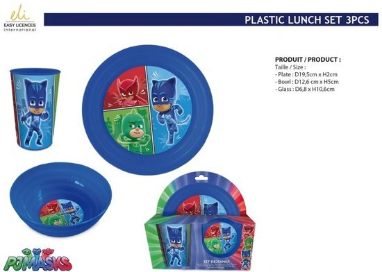 Easy Licences International Ontbijt / lunchset PJ Masks Plastic