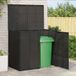 vidaXL Afvalbak box 2 st zwart 130 x 80 x 115 cm polyetheen