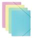 STYLEX 43134-P6 - A4-map Macaron, 6 stuks | Hoekmap in 4 kleuren Documentenmap met binnenflappen en elastische sluiting