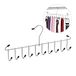 Relaxdays Riemhouder, stropdassen, riemen, halsdoek, metaal, ruimtebesparend, voor kast, 12 haken, zilver