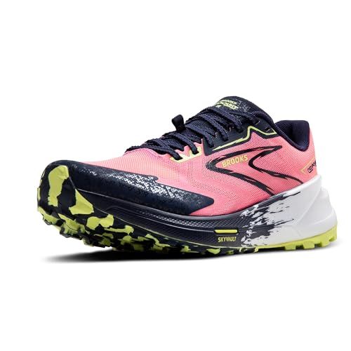 Brooks Catamount 3 - Dames Sneakers - 37.5 EU - Pink Peacoat Sunny Lime