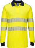 Portwest PW3 Vlamvertragende Modaflame Hi-Vis Poloshirt FR702 - Geel/Marine - XXXL