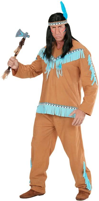 Generik Bruin en blauw indianenkostuum voor mannen - Verkleedkleding - XL