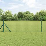 VidaXL Euro hek 0,4 x 10 m pvc-gecoat ijzer groen