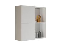 Mama Store Atena, hangkast met 2 deuren, wit glanzend gelakt, L 71 x D 22 x H 71 cm