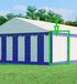 Ambitent Party tent side wall 2x2 m - PVC - Blue-white
