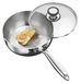 Casserole en acier inoxydable avec couvercle et poignée pour cuisine à domicile