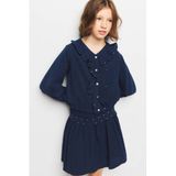 Mango Kids korte A-lijn rok met studs - marineblauw