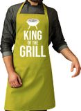Bellatio Decorations Vaderdag cadeau schort - king of the grill - groen