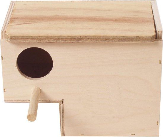 Gebr de boon De Boon Nestkast Broedblok Voor Gould Amadine Bruin Hout 19x10x10 cm