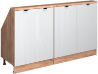 Vicco R-Line Keukenkast voor schuine wand – 140 cm Set van 2 Witte golf
