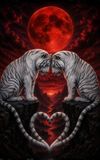 When Libri GmbH When Two Ivory Hearts Touch Beneath the Blood Moon: A White Tiger Lovers' Blank Journal