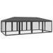 vidaXL Partytent met 12 mesh zijwanden, 8x4 m, HDPE, antracietkleurig