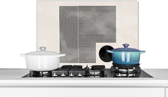 KitchenYeah Spatscherm keuken 70x50 cm - Abstract - Aluminium