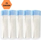 JustValue Kattenbakzakken Uitsluitend Voor Automatische Kattenbakken - 5 rollen - 15 stuks Per Rol - Geschikt voor 65L Kattenbakken