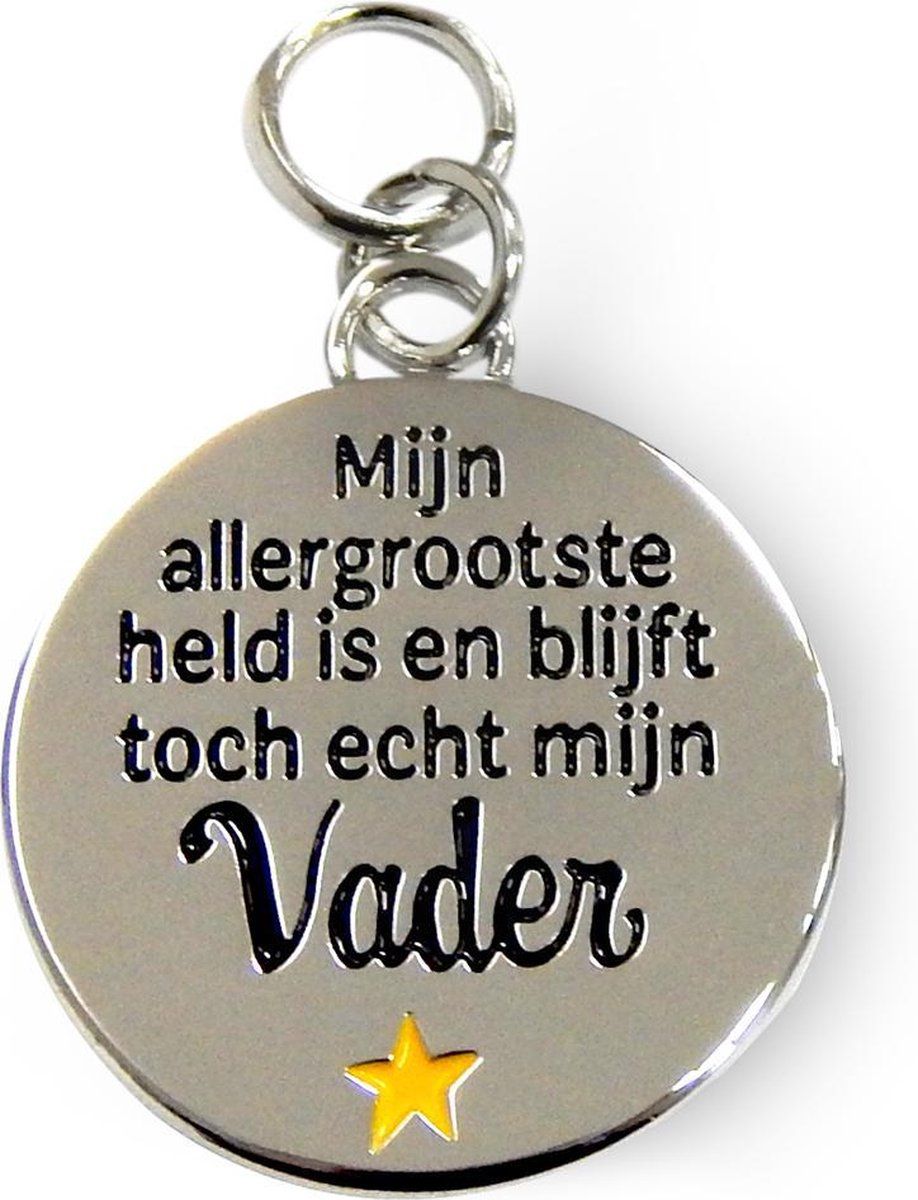 Charms for you Bedeltje - Allergrootste held mijn vader -