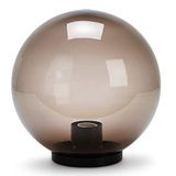 APOLUX: PMMA buitenbol, 200mm, E27 fitting, gerookt