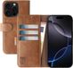 Rosso Element Wallet Book Case voor Apple iPhone 16 Pro - Bruin