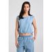 America Today Top Light Blue Denim
