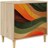 vidaXL Badkamerkast BONN Sonoma 60 x 40 x 60 cm Bewerkt hout