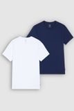 Levi's Het Perfect T-shirt - Set van 2 - Homme - M - Multicolore / Dress Blues / White