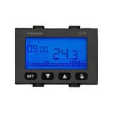 4GREEN CT 14A – inbouw-chronothermostaat 503 (3 modules), weekprogrammering, digitale thermostaat met stroomvoorziening 230 V, frontplaten wit en antraciet