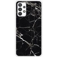 Samsung Galaxy A32 Marbre noir Verstevigd hoesje met sublimatie bedrukking