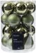 Merkloos / Sans marque Decoris Kerstbal glas d6 cm rosemarijn 20st