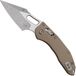 Microtech Stitch 169RL-10APFLGTTA, Apocalyptic Stonewashed M390MK, Fluted Tan G-10 couteau de poche, Borka Blades design
